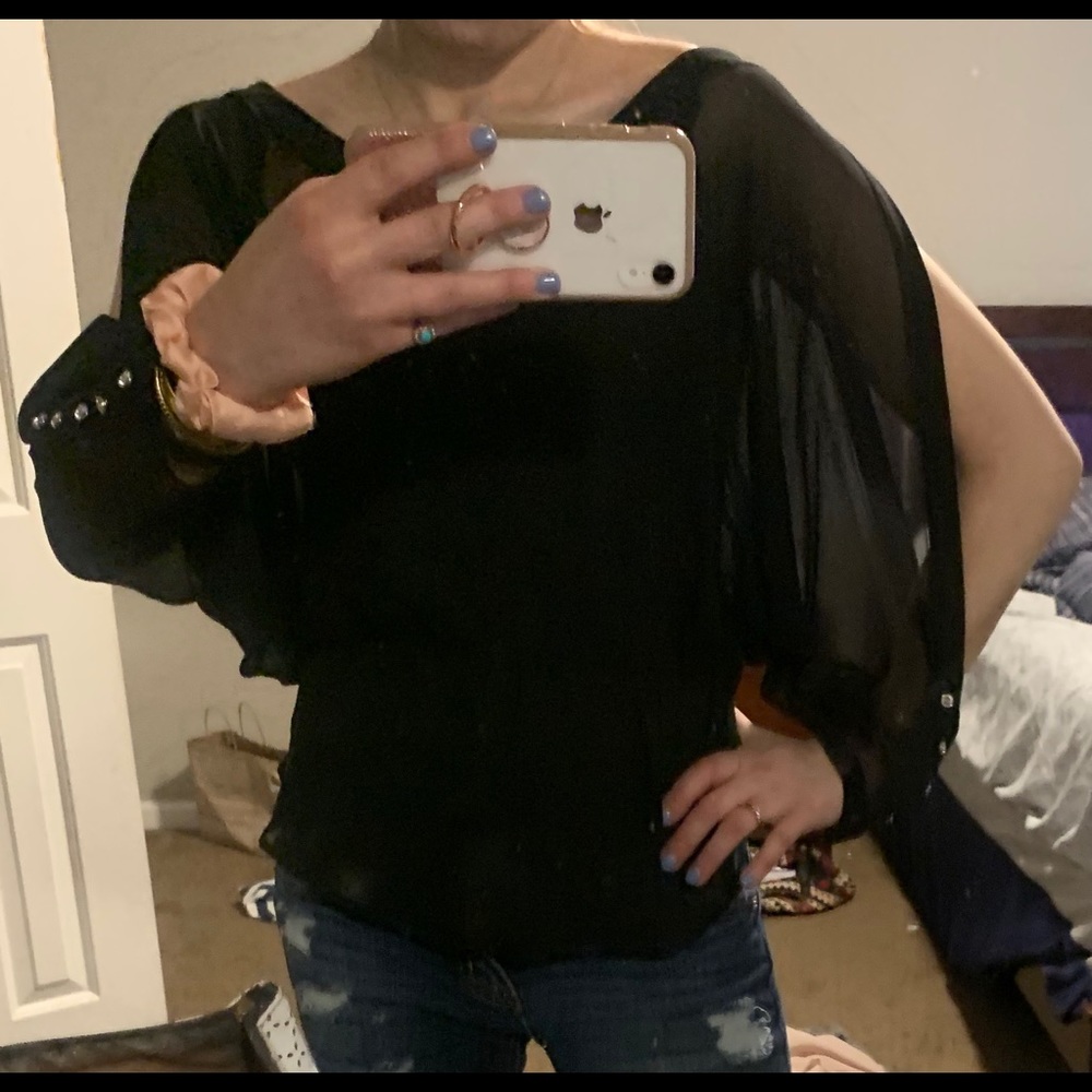Velvet Heart sheet black blouse